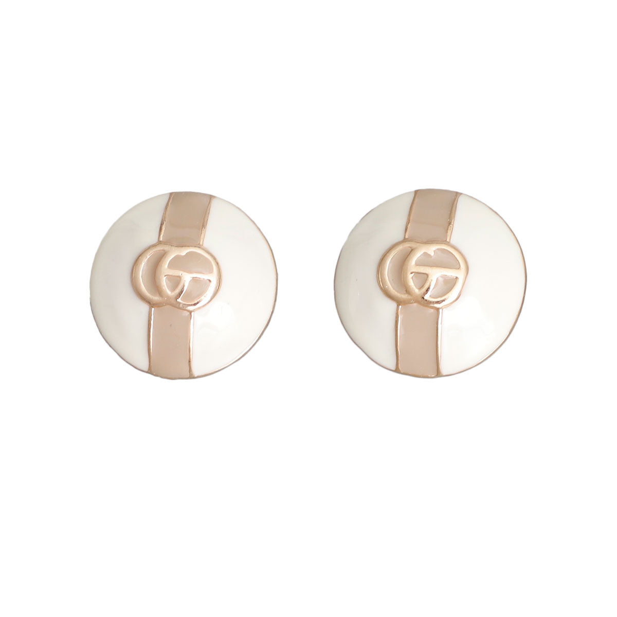 Dome Stud Earrings Ivory Elegance Stylish Statement Jewelry