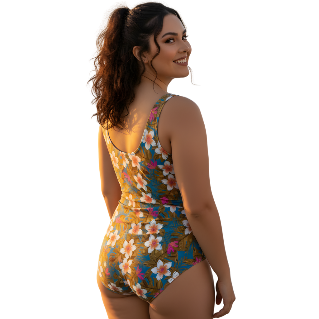 InstantFigure Hawaii  high-neck one-piece Swimsuit 86591P