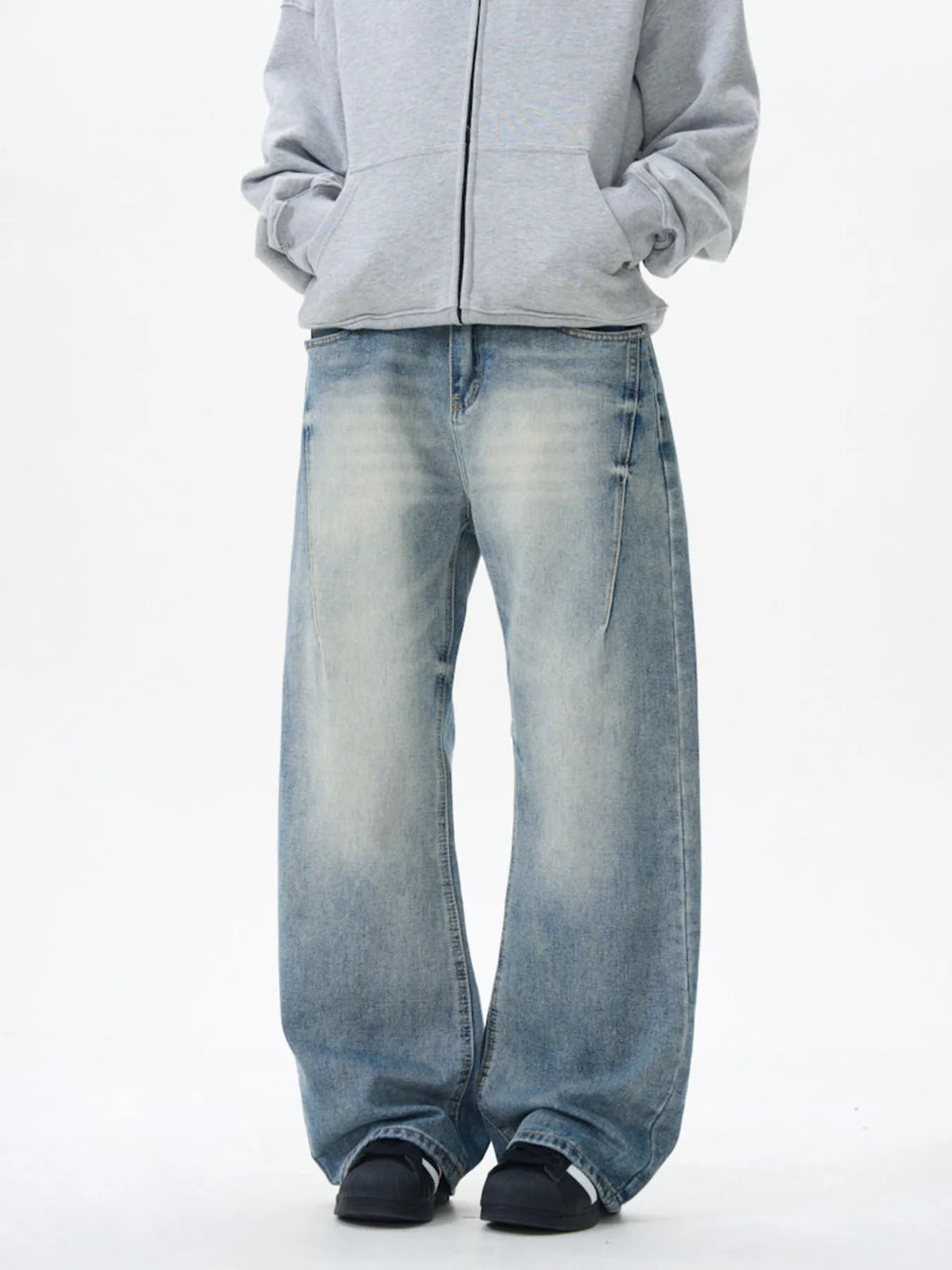Men's Wash Wide Leg Jeans