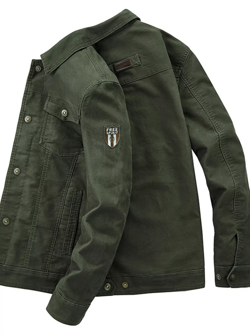 Men's Plus Size Casual Snap Down Jacket