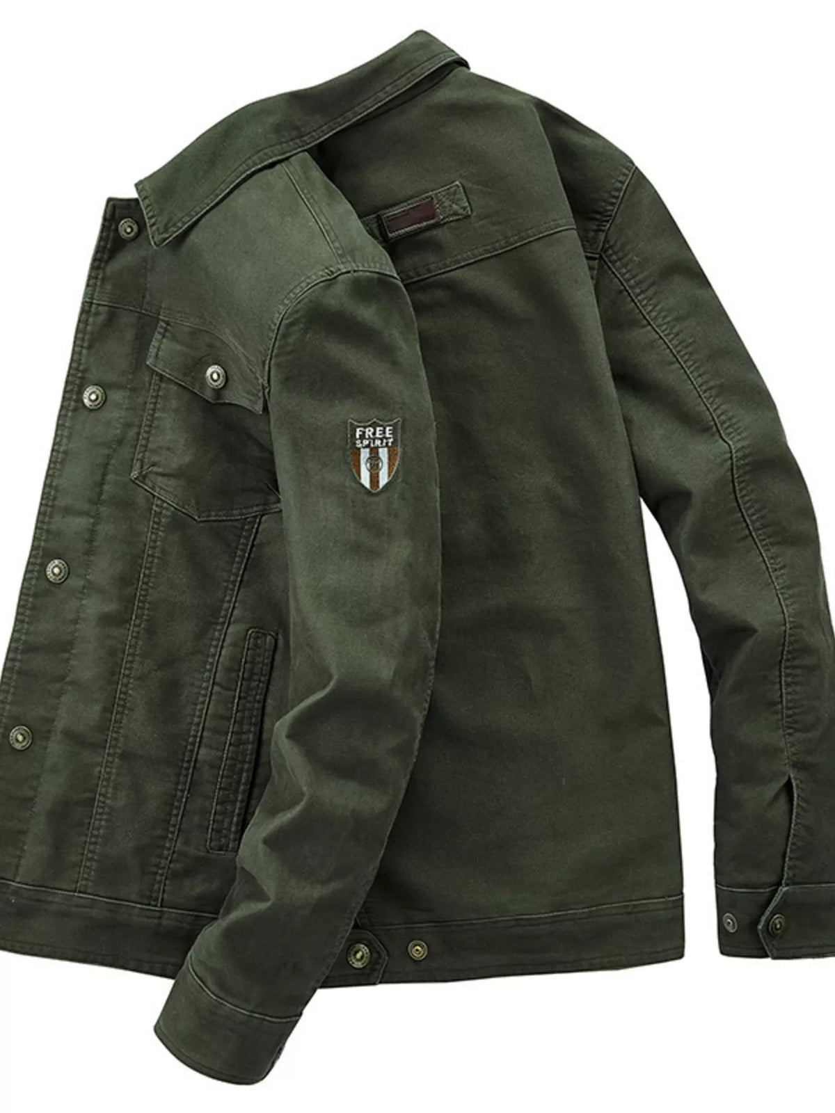 Men's Plus Size Casual Snap Down Jacket