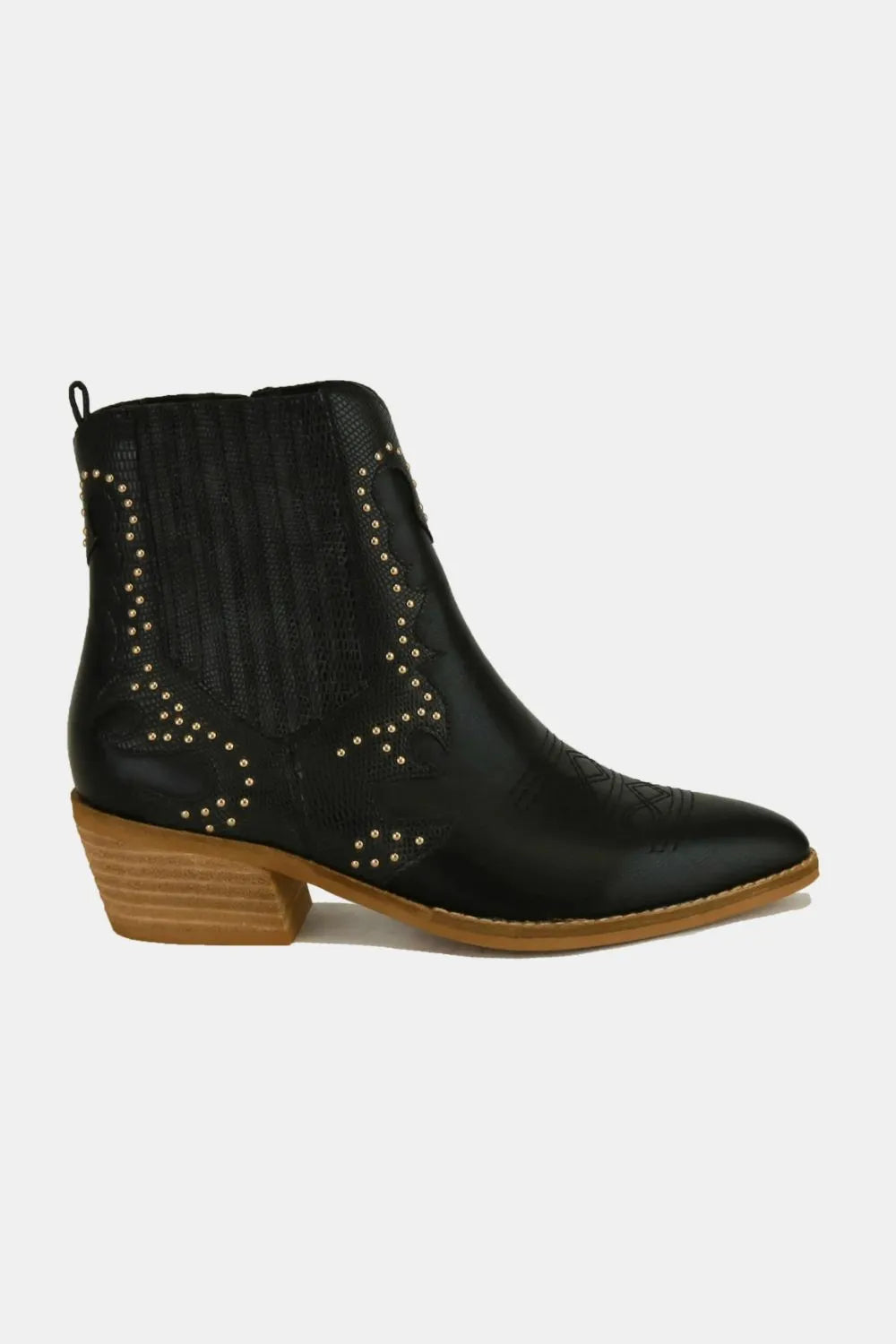 Fashion Studded Detail Point Toe Boots