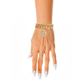 Charm Bracelet Double Layer Gold Greek Stylish Statement Jewelry