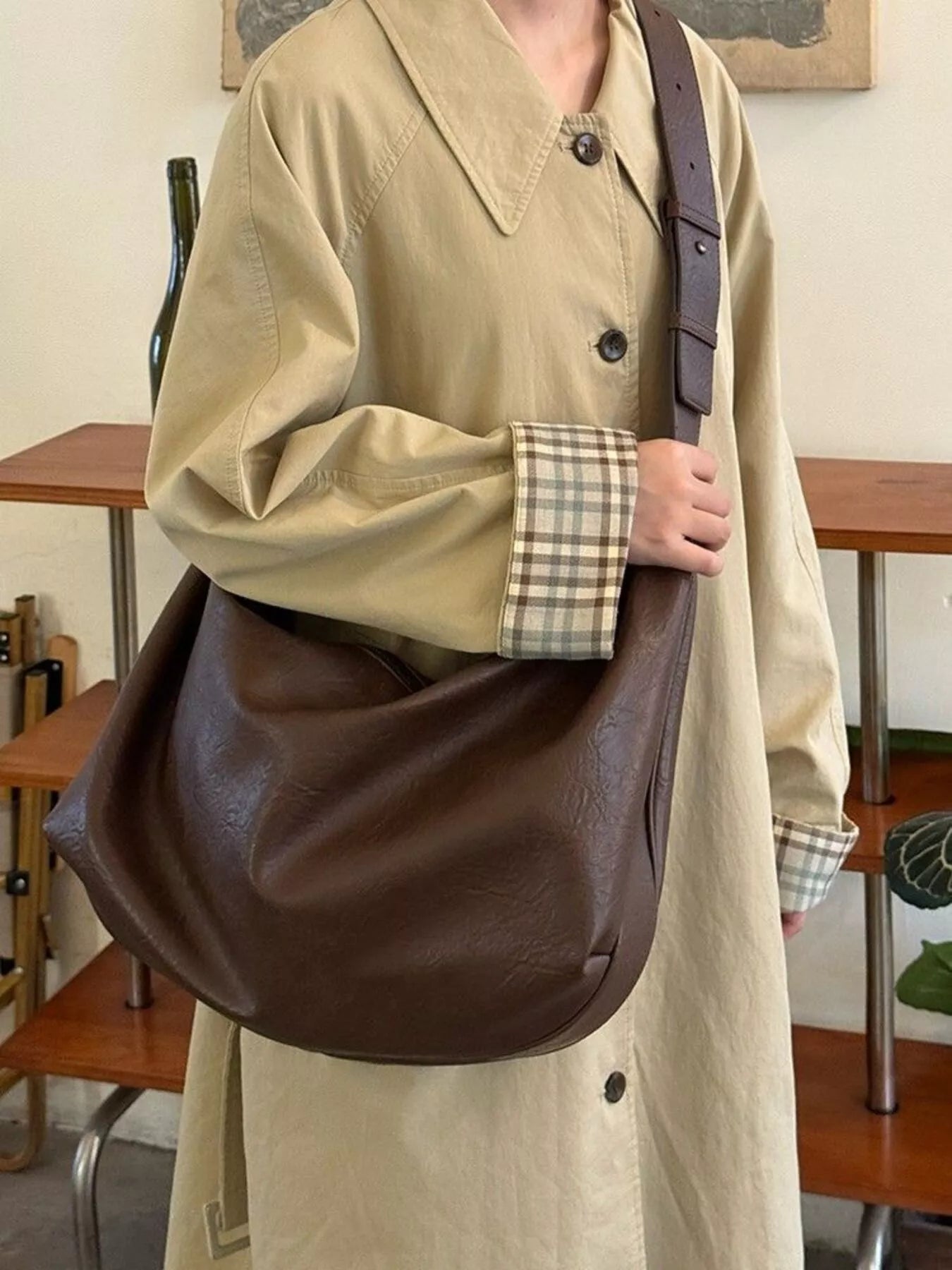 Large Capacity Faux Leather Tote Bag