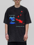 Men's Graphic Round Neck Oversized T-Shirt