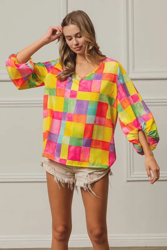 BiBi Multi Block Bubble Pop Ballon Top