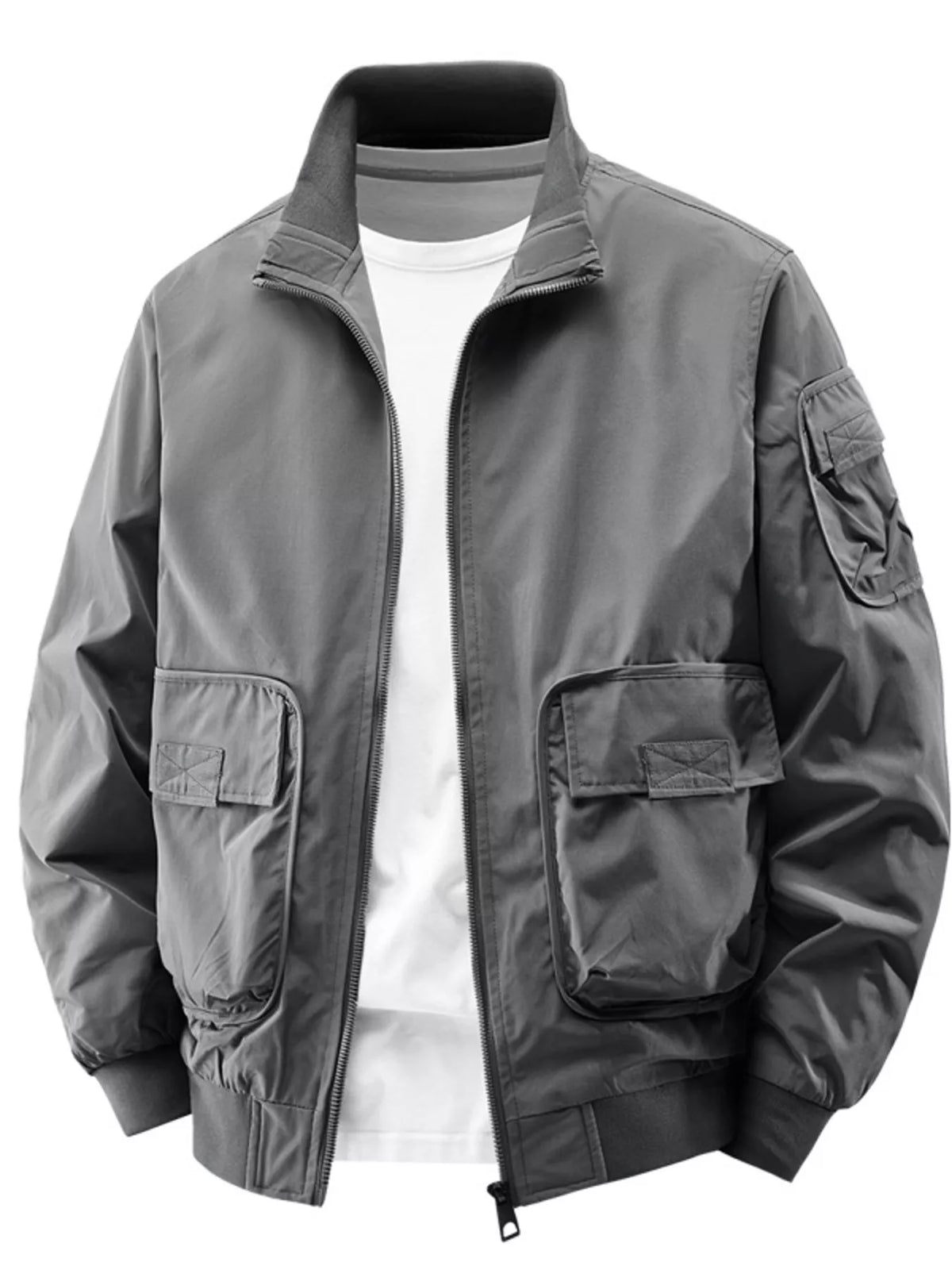 Men's Plus Size Casual Lightweight Bomber Jacket