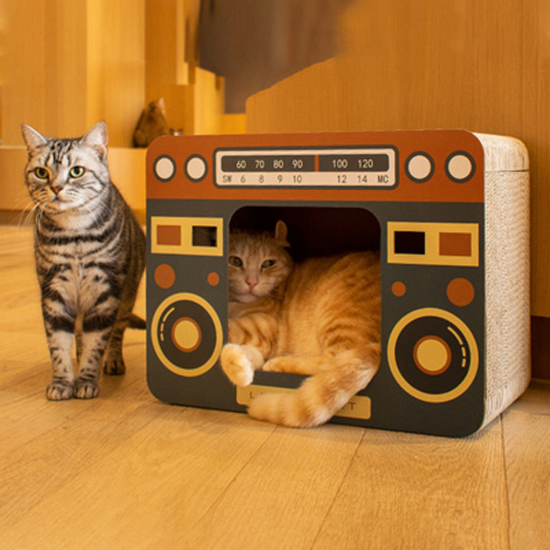 TV Set Household Fashion Scratch Board Cat Litter Box