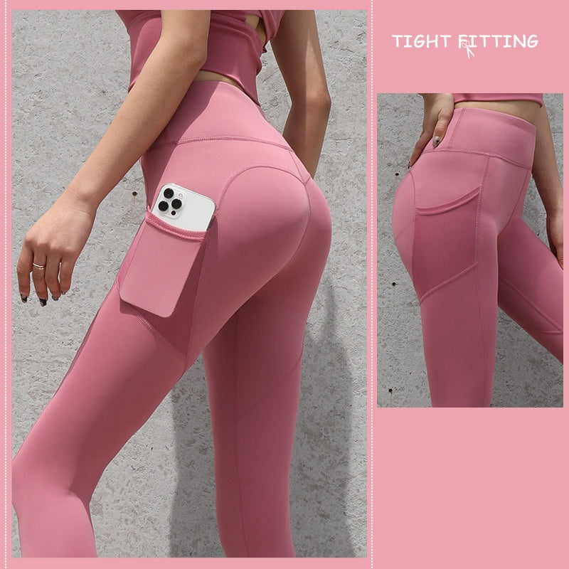 Seamless Leggings With Pockets Push Up High Waist in Plus Sizes Too