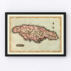 Vintage Map of Jamaica 1823
