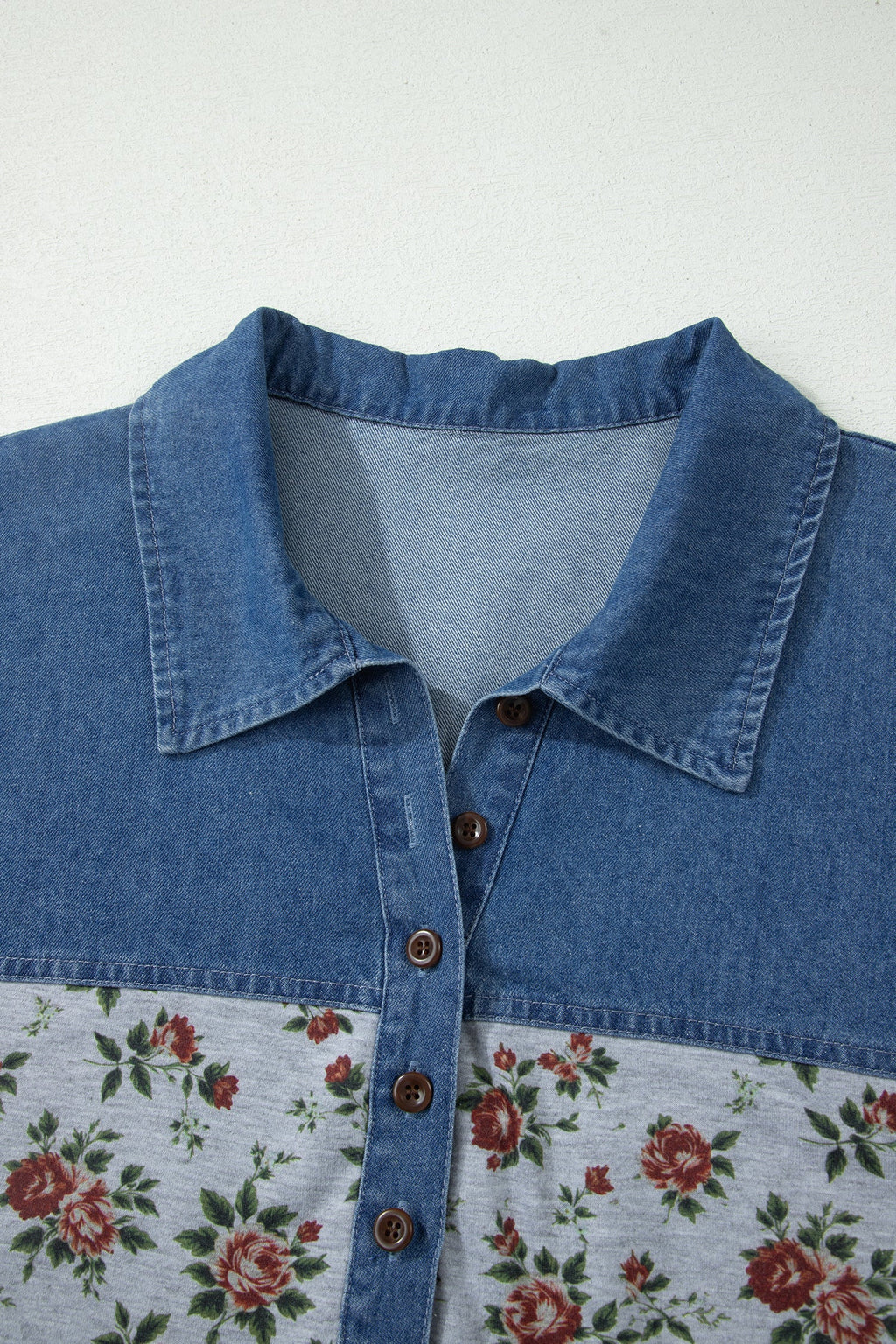 Karla Print Patchwork Polo Plus Size T-Shirt