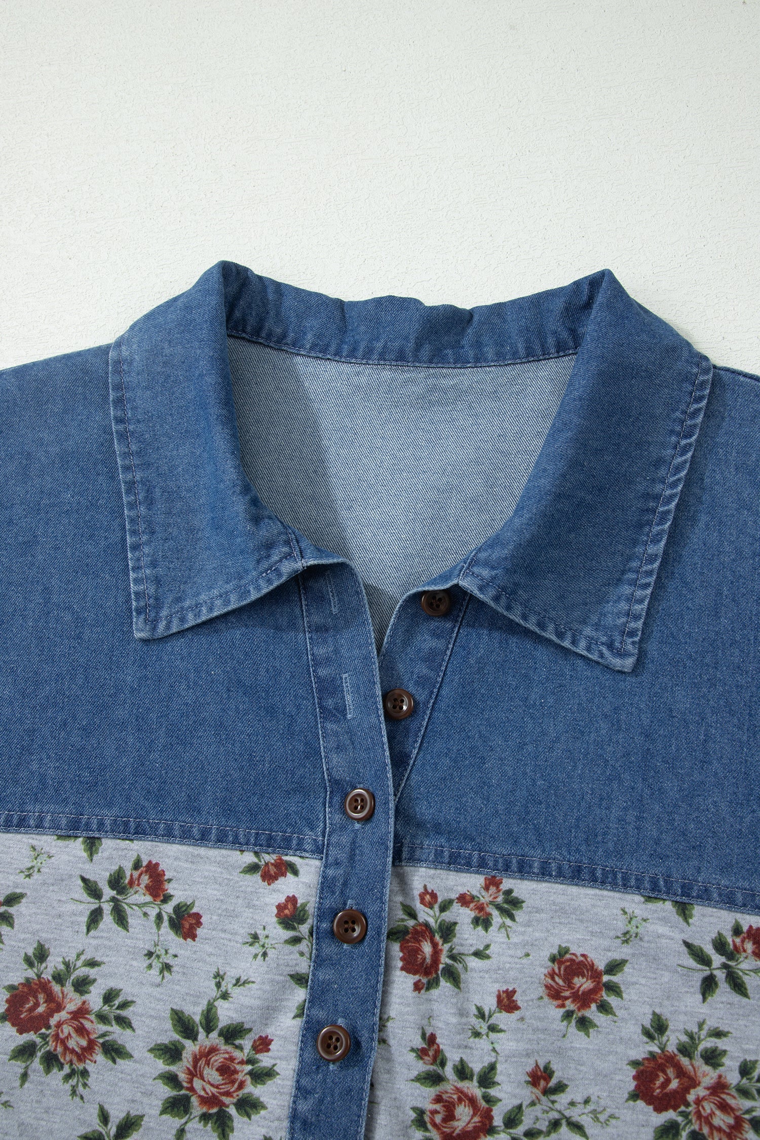 Karla Print Patchwork Polo Plus Size T-Shirt