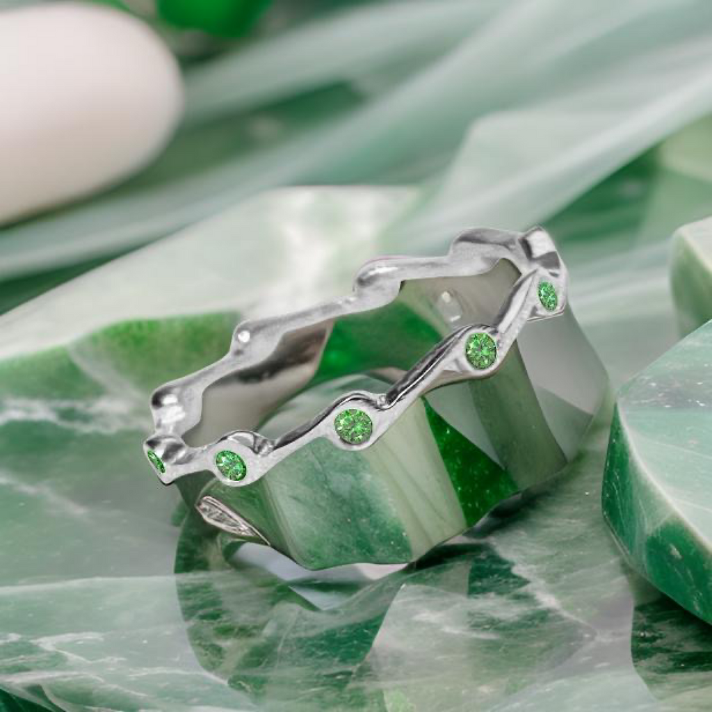 Peridot Birthstone Stacker Ring