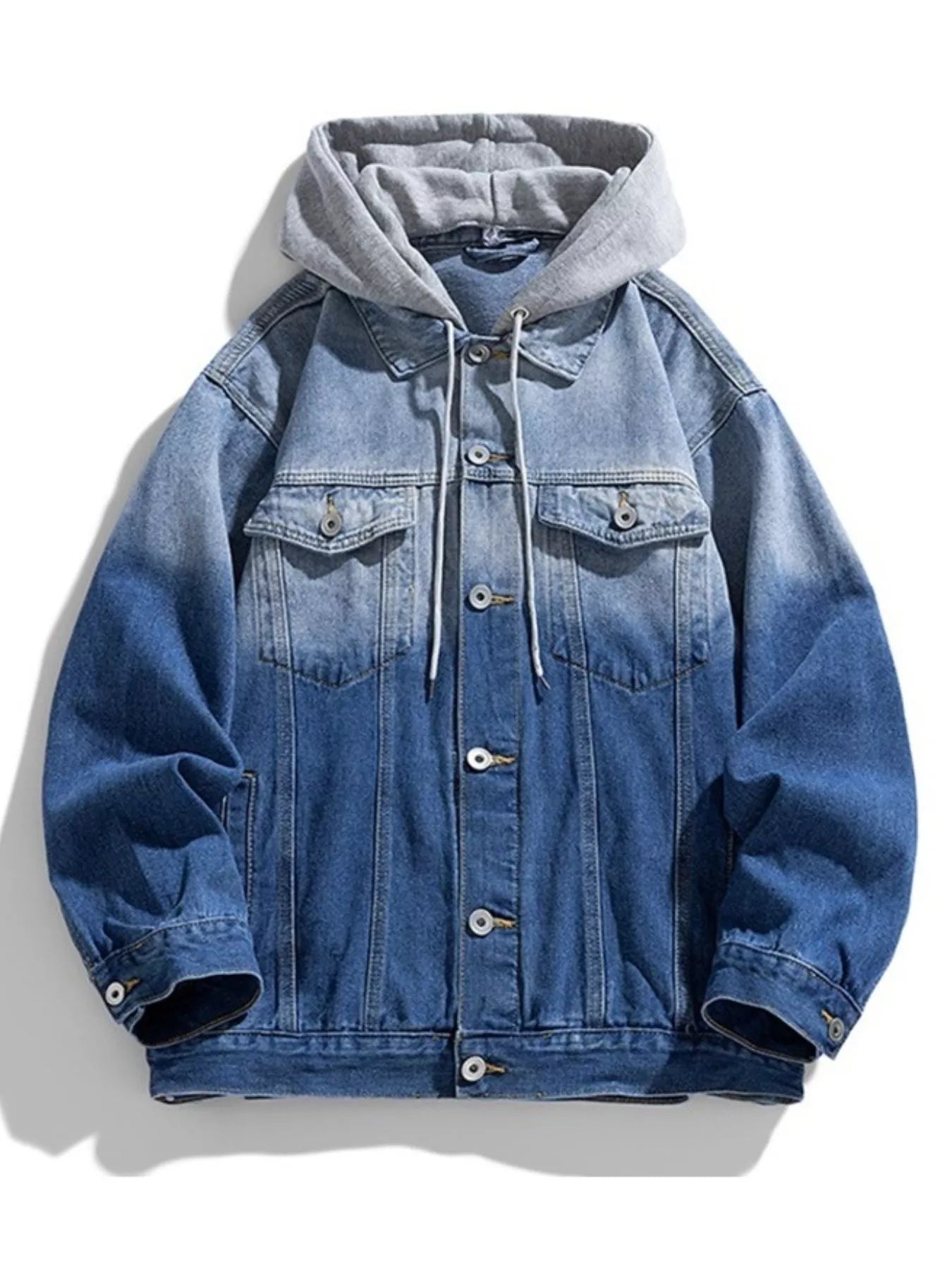 Men's Washed Button Up Denim Jacket
