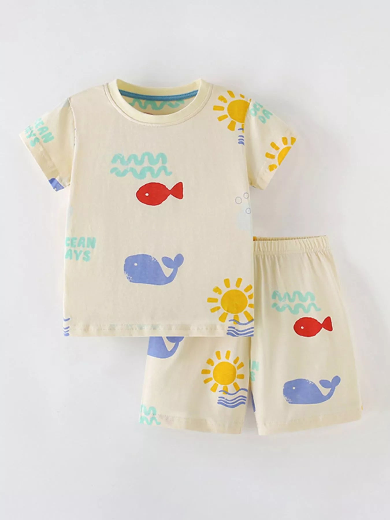 Children's Fish Short Sleeve Tee and Shorts Set