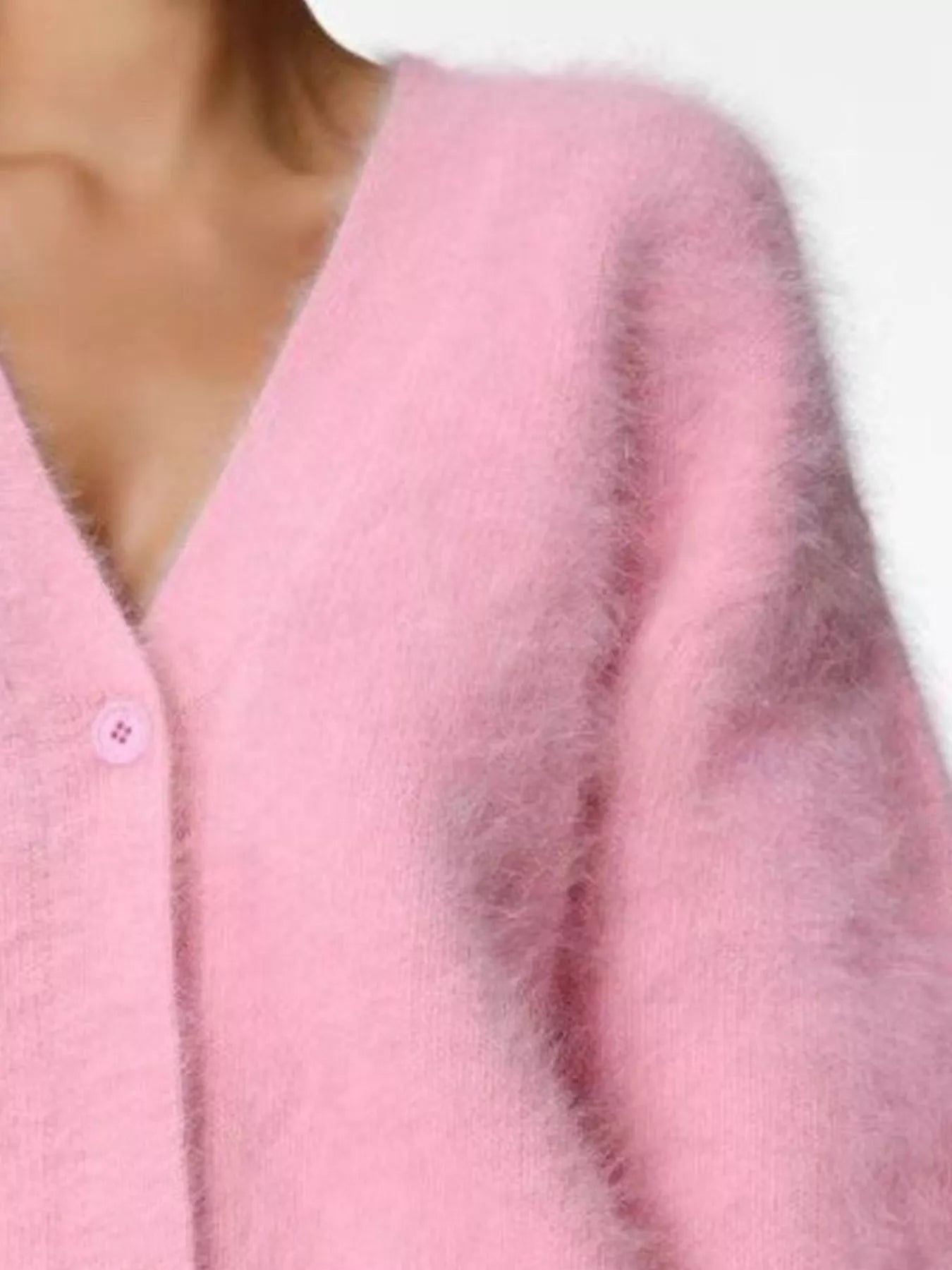 V-Neck Button-Down Cardigan