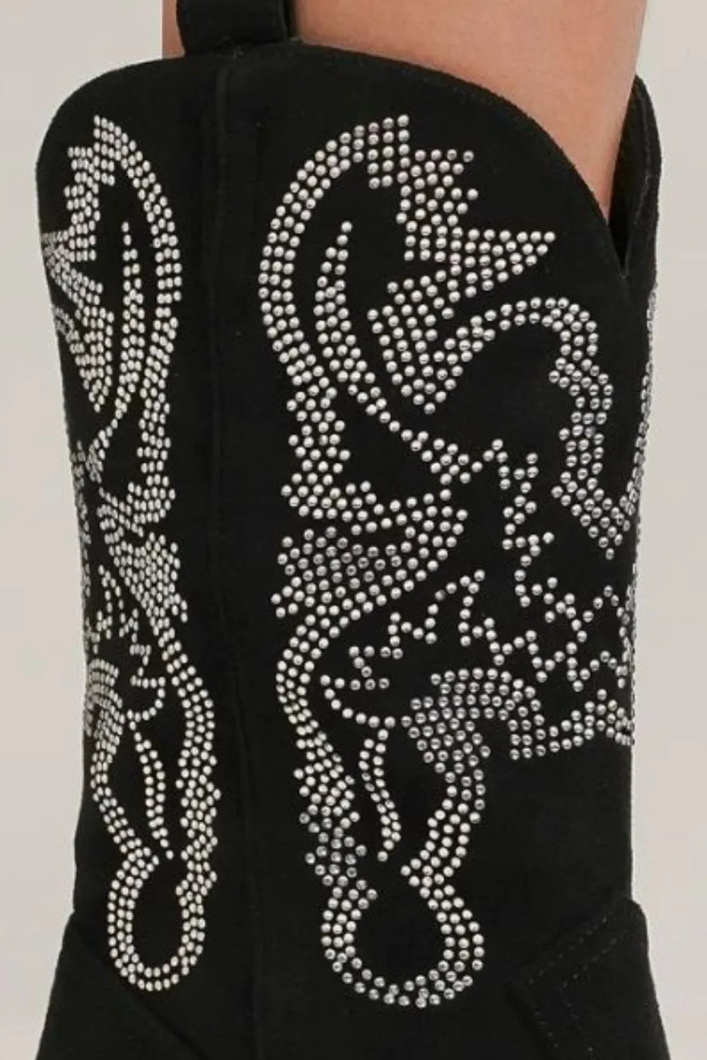 Fashion Rhinestone Detail Point Toe Boots