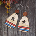 Patriotic Star & Stripe Dangle Earrings
