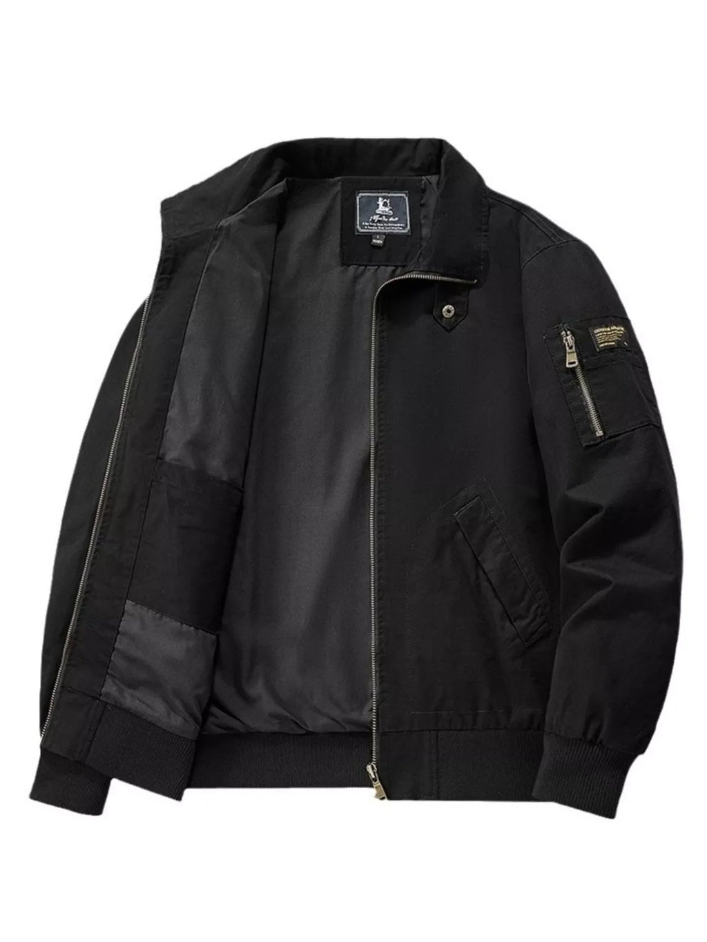 Men's Plus Size Casual Lightweight Bomber Jacket
