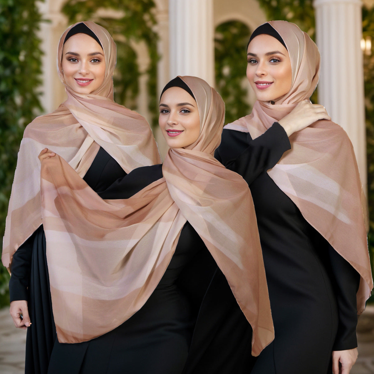 Printed Chiffon Long Scarf For Women Versatile And Fashionable For Outerwear