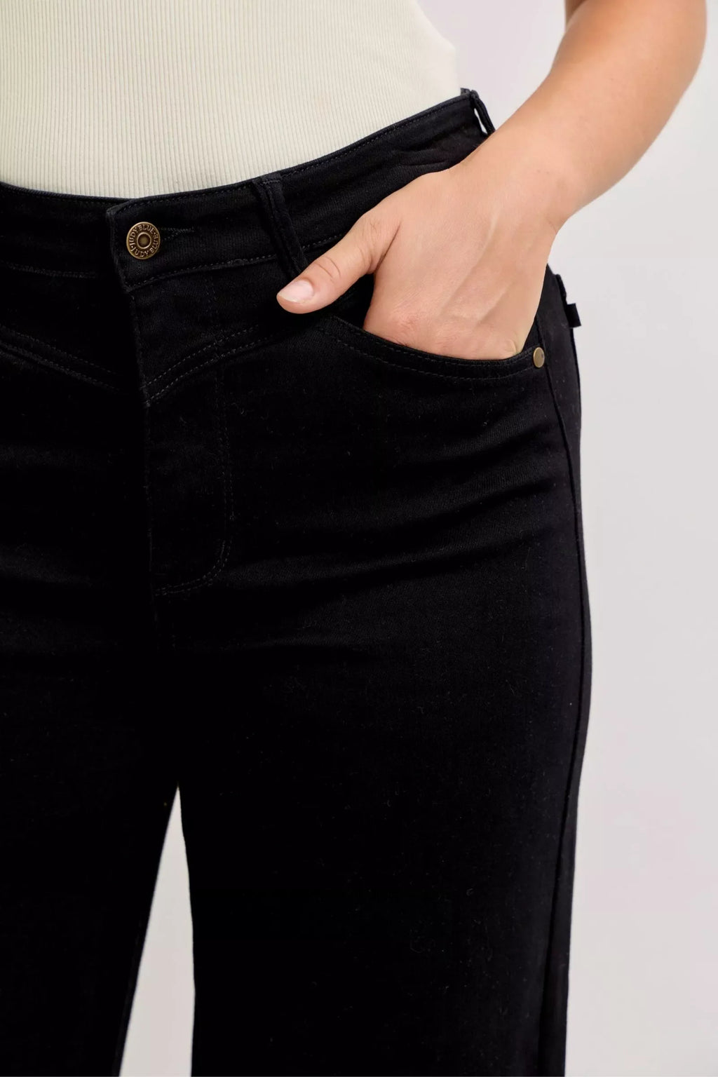 High-Waisted Wide Leg Jeans