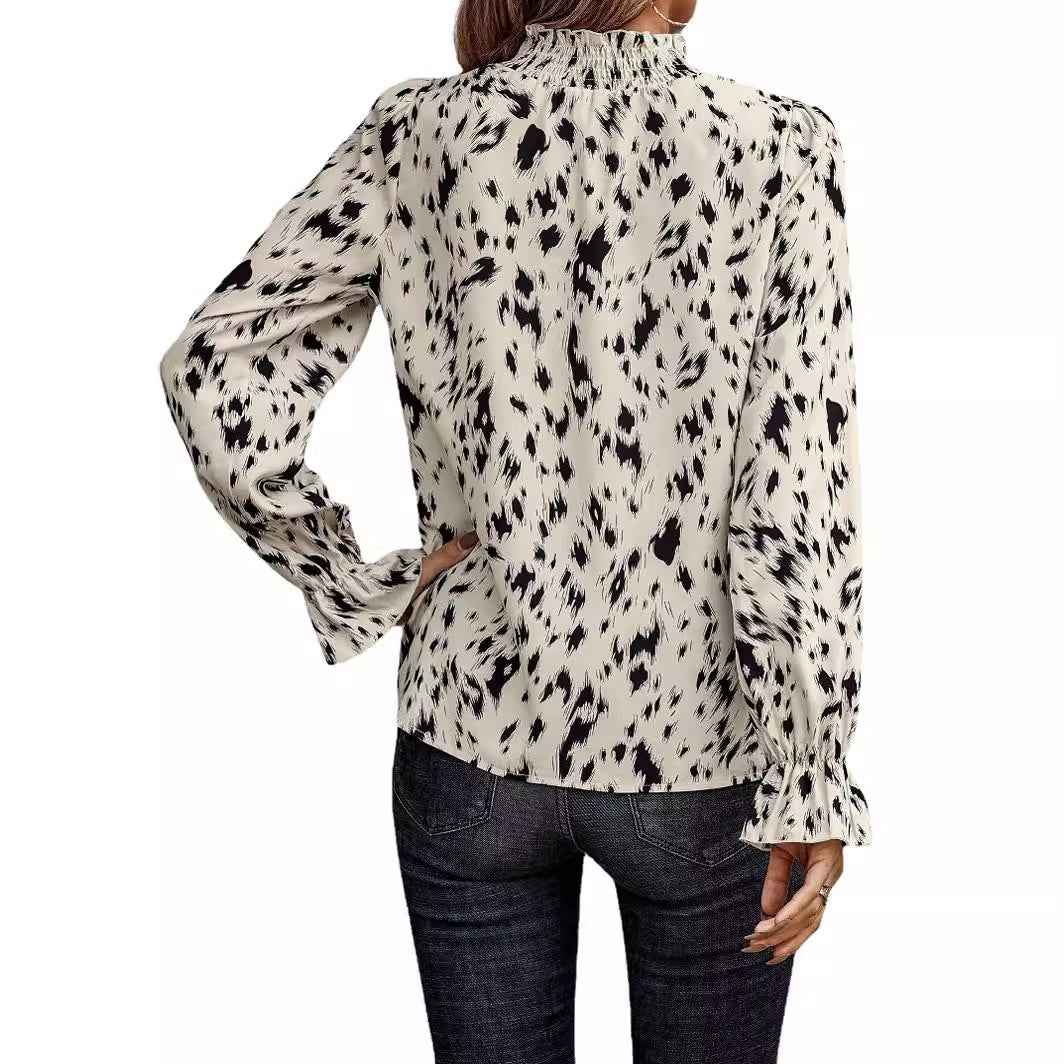 Women's Long Sleeve Turtleneck Shirt See size chart under “more details”