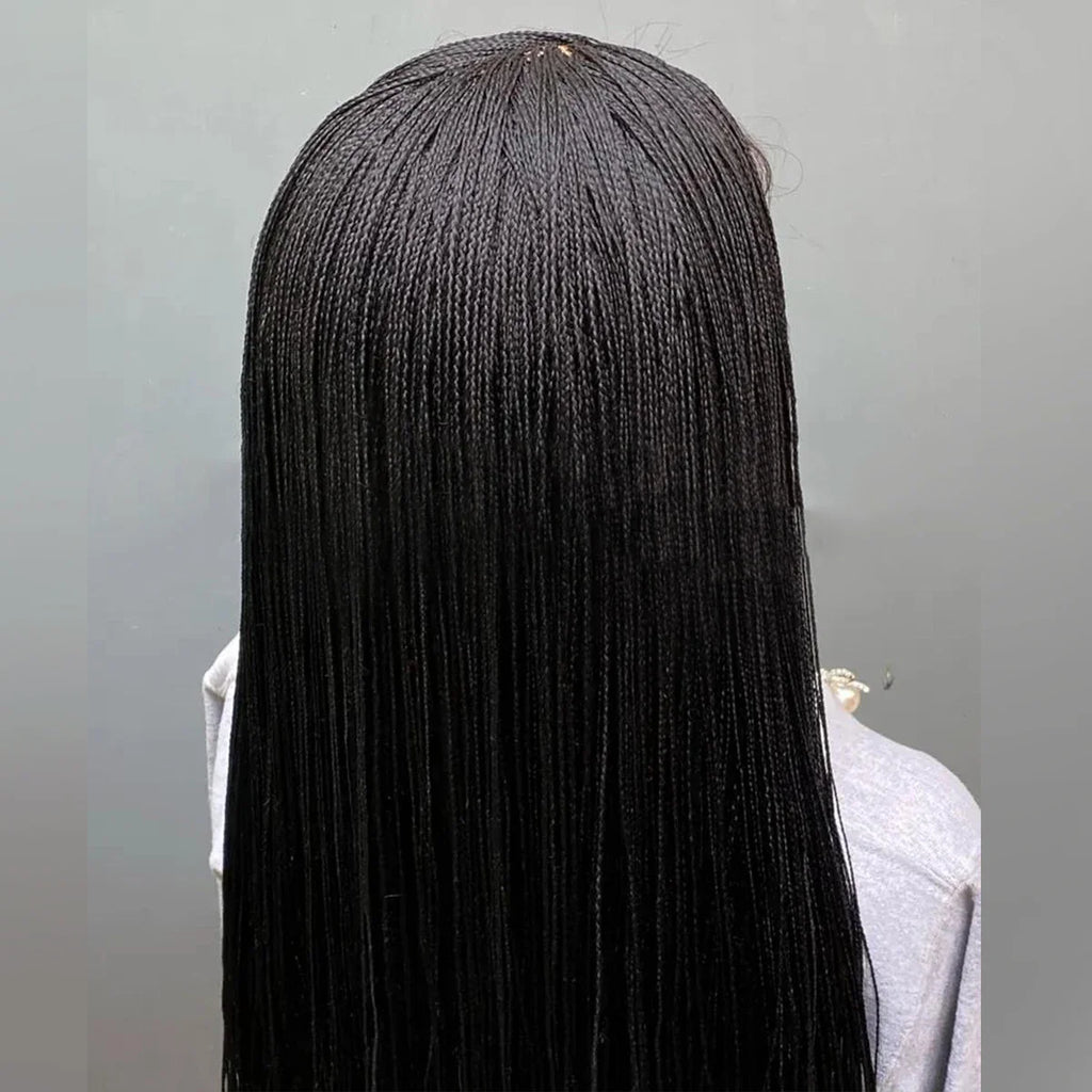Glueless Micro Braid Wig | 13x4 Lace Frontal | Customizable Tiny Braids | For Black Women