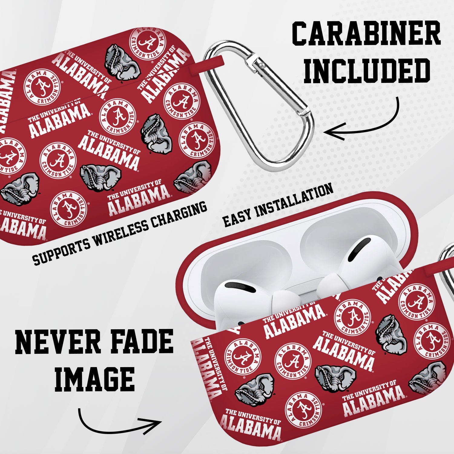 Alabama Crimson Tide HD AirPods Pro 1 & 2 Case Cover