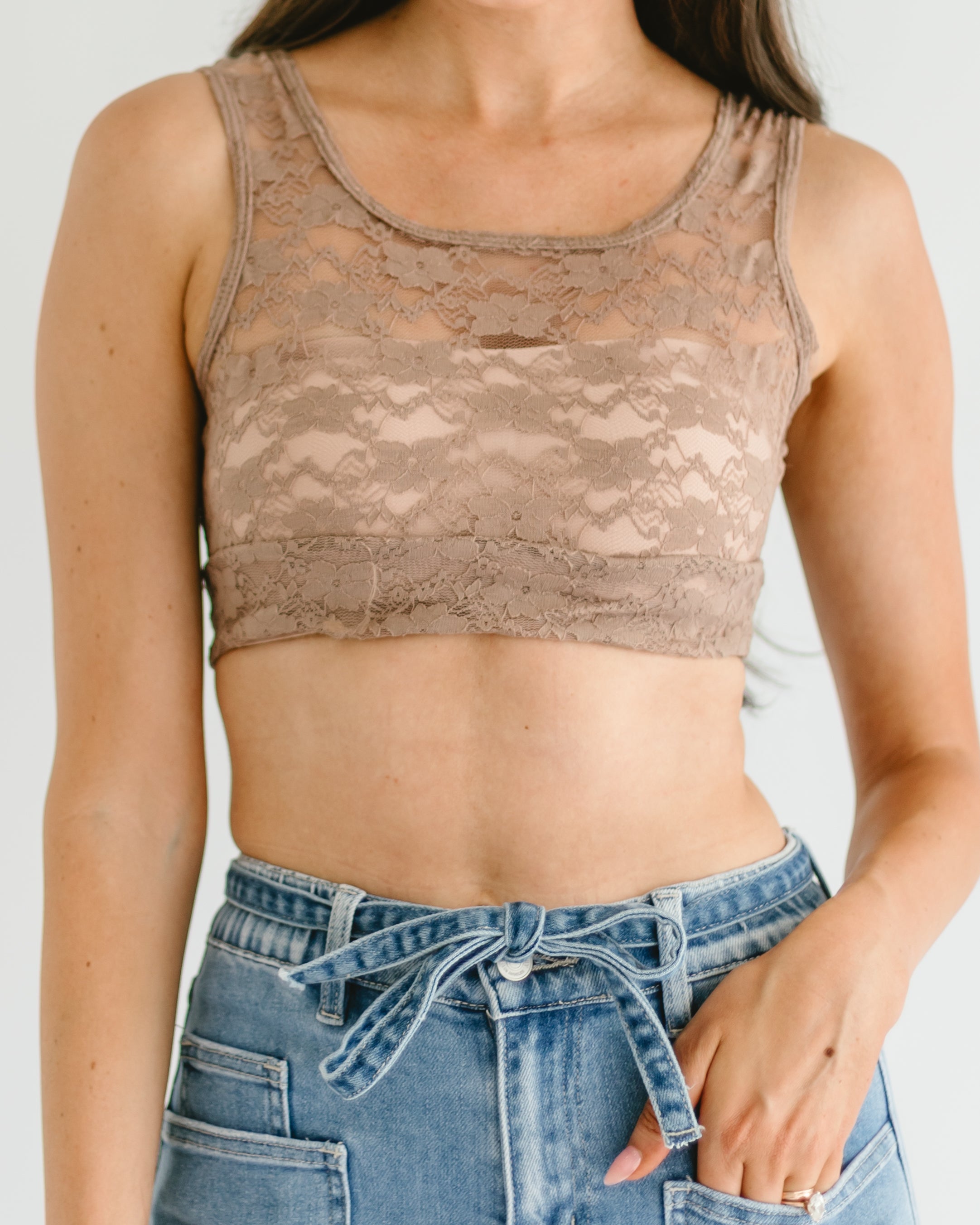Full Lace Tank Halftee - Plus Size T-shirt