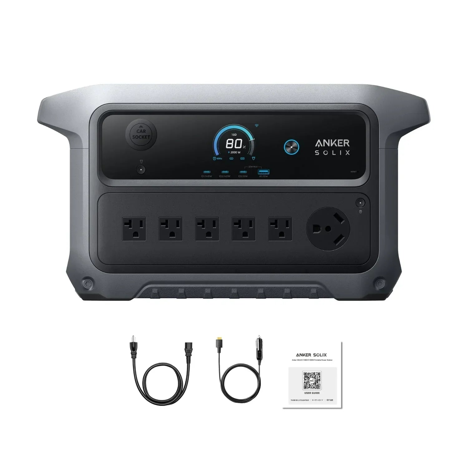 Anker SOLIX C2000 Gen 2 Portable Power Station | 2048Wh | 2400W | 800W Solar Input