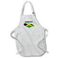 Apron - Jamaican flag in the outline map and word Jamaica Flags and Maps - North America