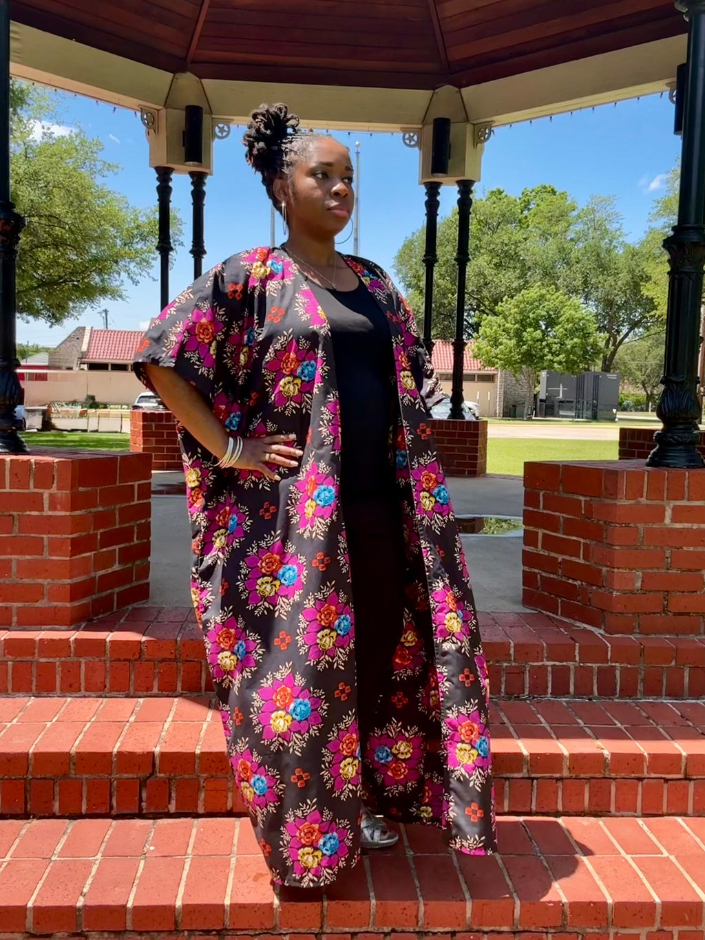 Bold African Print Custom Kimono Duster - Summer Outerwear/ Robe for Women