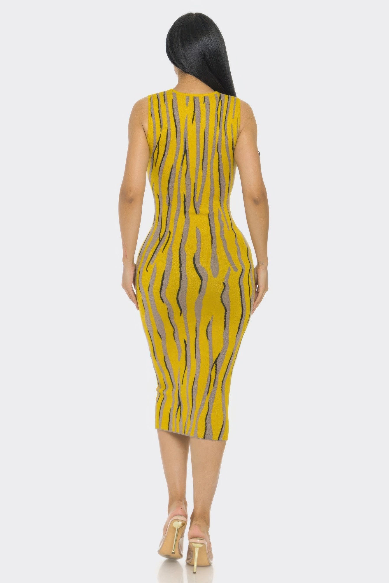 Sweater Midi Print Dress
