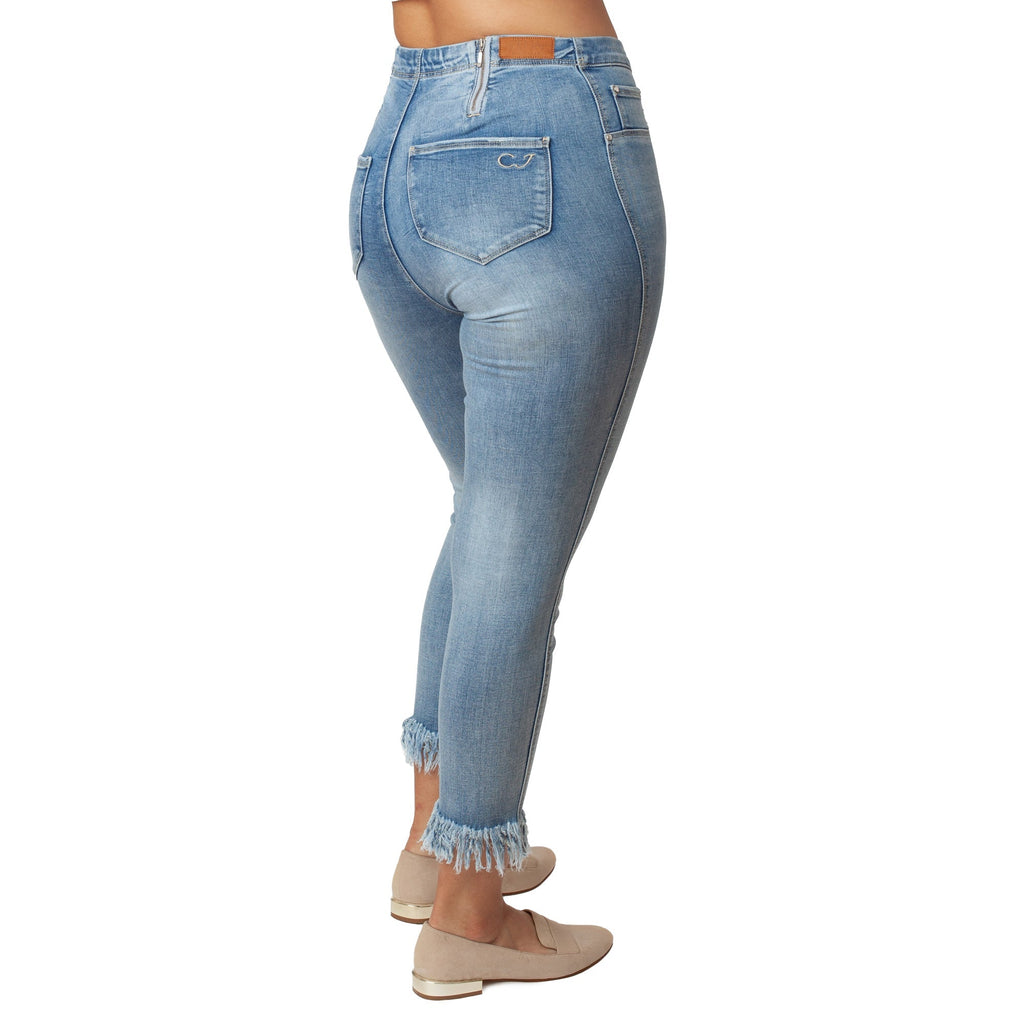 Fashion Style Fringed Leg Jeans