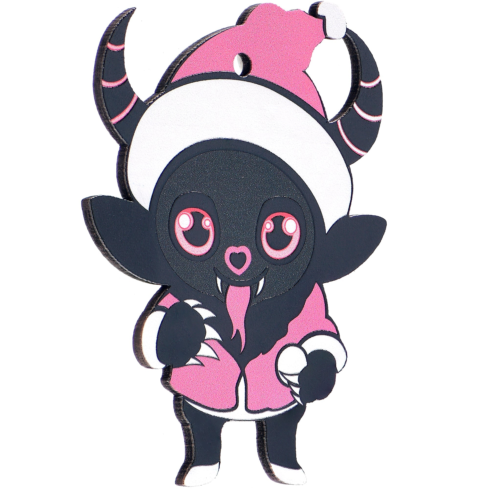 Wood Holiday Krampus Cutie Christmas Ornament