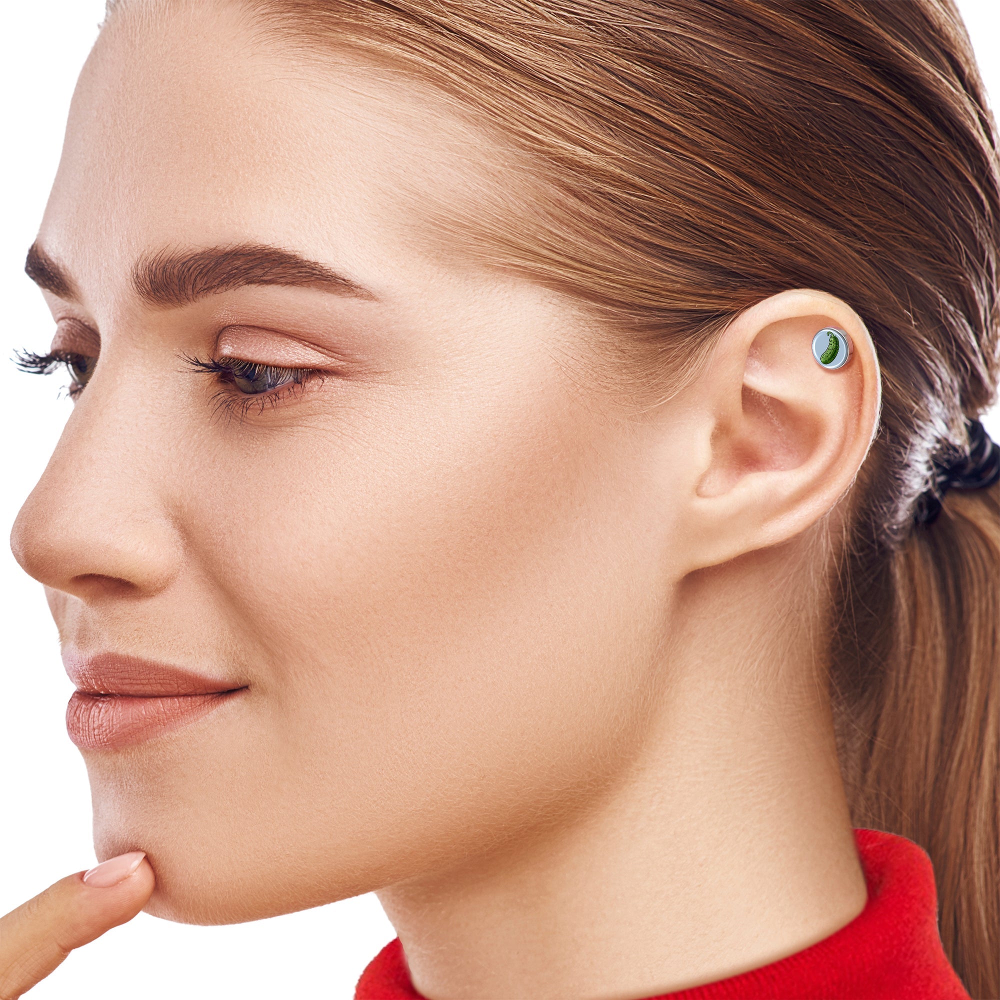 Green Pickle Tragus Cartilage Earring by Onyx O