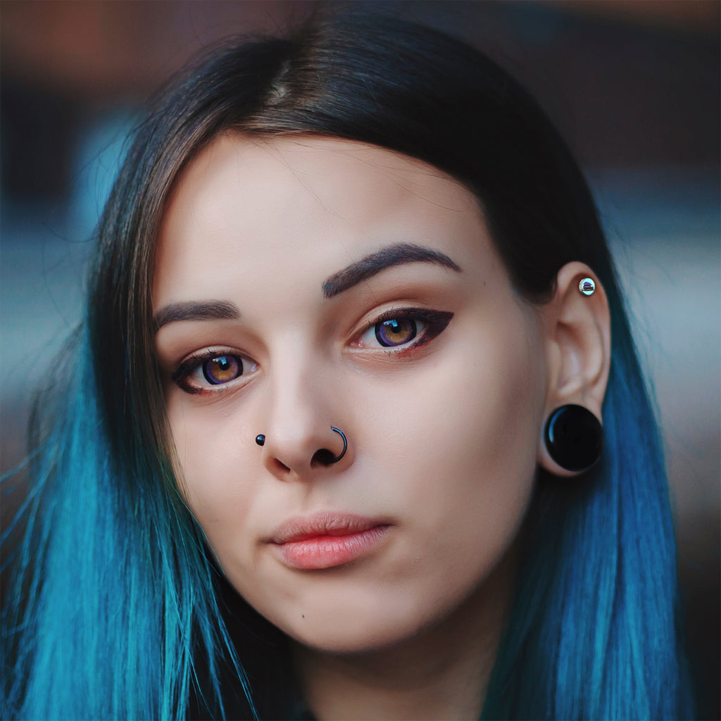 16G 1/4 Holiday Christmas Hearse Tragus Cartilage Earring by Onyx O