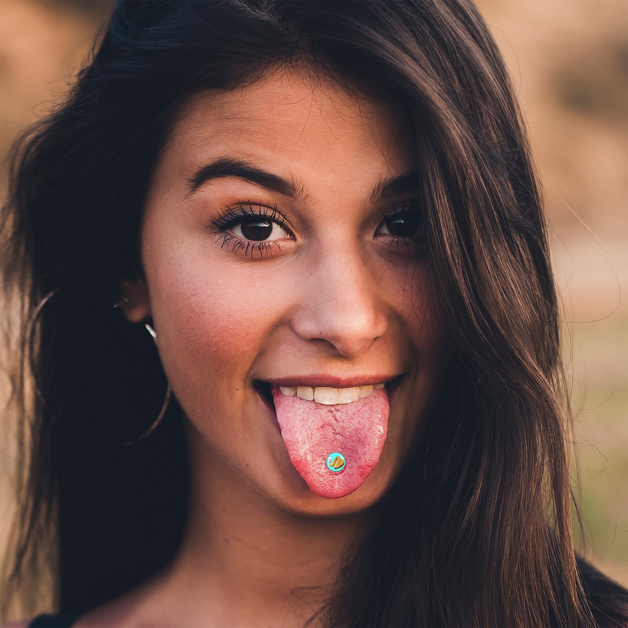 Fortune Cookie Barbell Tongue Ring by Onyx O