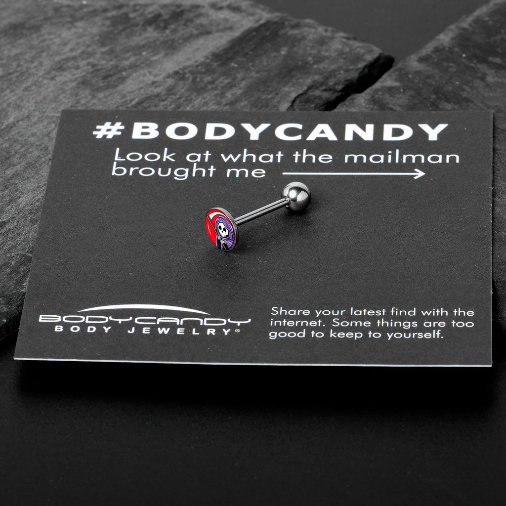 Grim Reaper Barbell Tongue Ring by Onyx O