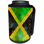 3dRose Andrea Haase Grunge Flag Art - Distressed Style Grunge Flag Of Jamaica - Can Cooler Bottle Wrap (cc_268076)