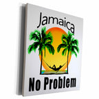 3dRose Tropical Jamaica No Problem Caribbean island beach... - Museum Grade Canvas Wrap (cw_291878)