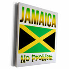 3dRose The national flag of the island of Jamaica and... - Museum Grade Canvas Wrap (cw_295587)