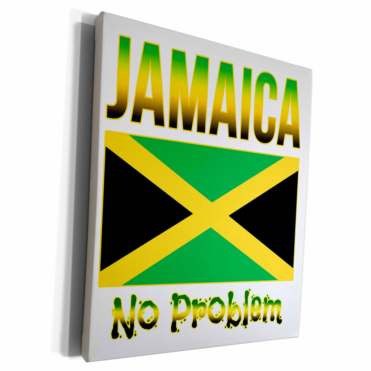 3dRose The national flag of the island of Jamaica and... - Museum Grade Canvas Wrap (cw_295587)