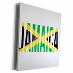 3dRose Jamaica souvenir in the colors of the Flag of Jamaica. - Museum Grade Canvas Wrap (cw_295588)