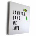 3dRose Image of the words jamaica land we love with jamaican... - Museum Grade Canvas Wrap (cw-361809)