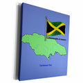 3dRose Flag and Map of The Commonwealth of Jamaica with... - Museum Grade Canvas Wrap (cw_49044)