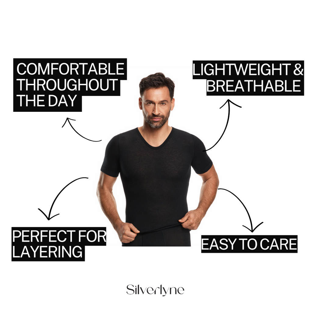 Cashmere and Silk | Short sleeve base layer shirt (Men's)