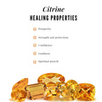 Natural Citrine Infinity Pendant and Earrings Set for Women