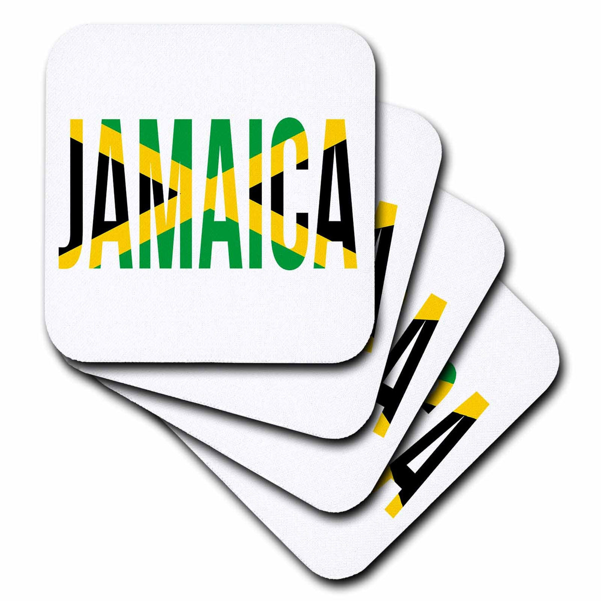 3dRose Macdonald Creative Studios – Caribbean - Jamaica Souvenir in The Colors of The Flag of Jamaica. - Coasters