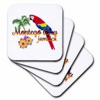 3dRose Macdonald Creative Studios – Caribbean - Island Souvenir in Jamaican Colors for Montego Bay, Jamaica. - Coasters